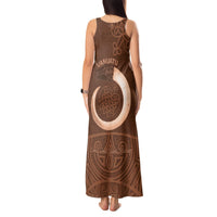 Vanuatu Indipendens Dei Tank Maxi Dress Yumi Sand Drawing Turtle Mix Lapita LT14 - Polynesian Pride