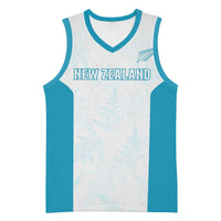 Custom New Zealand Silver Fern Football Basketball Jersey Come On All White - Polynesian Pride