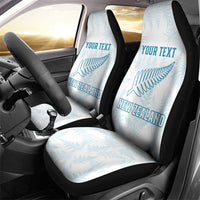Custom New Zealand Silver Fern Football Car Seat Cover Come On All White