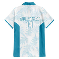 Custom New Zealand Silver Fern Football Family Matching Off The Shoulder Long Sleeve Dress and Hawaiian Shirt Come On All White