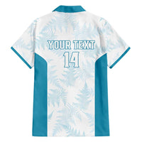 Custom New Zealand Silver Fern Football Family Matching Off Shoulder Short Dress and Hawaiian Shirt Come On All White