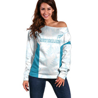 Custom New Zealand Silver Fern Football Off Shoulder Sweater Come On All White