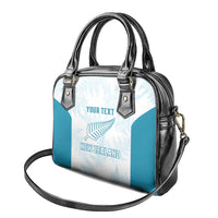 Custom New Zealand Silver Fern Football Shoulder Handbag Come On All White