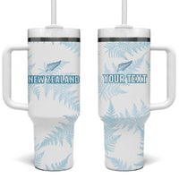 Custom New Zealand Silver Fern Football Tumbler With Handle Come On All White