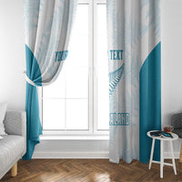 Custom New Zealand Silver Fern Football Window Curtain Come On All White