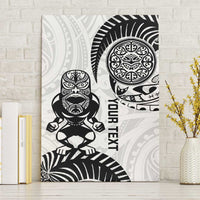 Custom Aotearoa Football Canvas Wall Art NZ Maori Tiki Go Champions