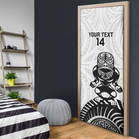 Custom Aotearoa Football Door Cover NZ Maori Tiki Go Champions - Polynesian Pride
