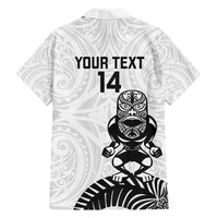 Custom Aotearoa Football Family Matching Off Shoulder Maxi Dress and Hawaiian Shirt NZ Maori Tiki Go Champions