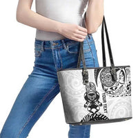 Custom Aotearoa Football Leather Tote Bag NZ Maori Tiki Go Champions