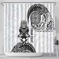 Custom Aotearoa Football Shower Curtain NZ Maori Tiki Go Champions