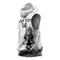 Custom Aotearoa Football Sleeveless Hoodie NZ Maori Tiki Go Champions - Polynesian Pride