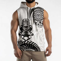Custom Aotearoa Football Sleeveless Hoodie NZ Maori Tiki Go Champions - Polynesian Pride