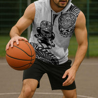 Custom Aotearoa Football Sleeveless Hoodie NZ Maori Tiki Go Champions - Polynesian Pride
