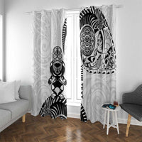 Custom Aotearoa Football Window Curtain NZ Maori Tiki Go Champions