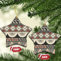 Vintage Bula Fiji Masi Ceramic Ornament Fijian Tapa Cloth - Polynesian Pride