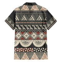 Vintage Bula Fiji Masi Family Matching Off Shoulder Short Dress and Hawaiian Shirt Fijian Tapa Cloth - Polynesian Pride