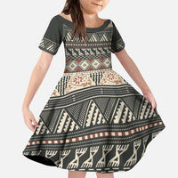 Vintage Bula Fiji Masi Family Matching Puletasi and Hawaiian Shirt Fijian Tapa Cloth - Polynesian Pride