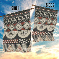 Vintage Bula Fiji Masi Garden Flag Fijian Tapa Cloth - Polynesian Pride