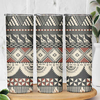 Vintage Bula Fiji Masi Skinny Tumbler Fijian Tapa Cloth - Polynesian Pride