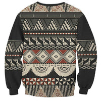 Vintage Bula Fiji Masi Sweatshirt Fijian Tapa Cloth LT14 - Polynesian Pride