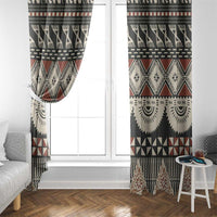 Vintage Bula Fiji Masi Window Curtain Fijian Tapa Cloth - Polynesian Pride