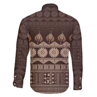 Bula Fiji Iri ni Meke Family Matching Long Sleeve Bodycon Dress and Hawaiian Shirt Kuvui Fijian Masi - Polynesian Pride