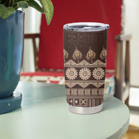 Bula Fiji Iri ni Meke Tumbler Cup Kuvui Fijian Masi - Polynesian Pride