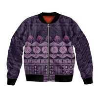 Bula Fiji Iri ni Meke Bomber Jacket Lokaloka Fijian Masi - Polynesian Pride
