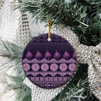 Bula Fiji Iri ni Meke Ceramic Ornament Lokaloka Fijian Masi - Polynesian Pride