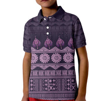 Bula Fiji Iri ni Meke Kid Polo Shirt Lokaloka Fijian Masi - Polynesian Pride