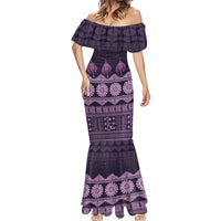 Bula Fiji Iri ni Meke Mermaid Dress Lokaloka Fijian Masi - Polynesian Pride