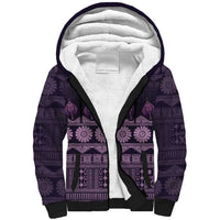 Bula Fiji Iri ni Meke Sherpa Hoodie Lokaloka Fijian Masi - Polynesian Pride
