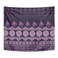 Bula Fiji Iri ni Meke Tapestry Lokaloka Fijian Masi - Polynesian Pride