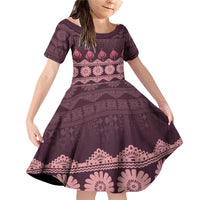 Bula Fiji Iri ni Meke Family Matching Off Shoulder Short Dress and Hawaiian Shirt Piqi Fijian Masi - Polynesian Pride