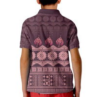 Bula Fiji Iri ni Meke Kid Polo Shirt Piqi Fijian Masi - Polynesian Pride