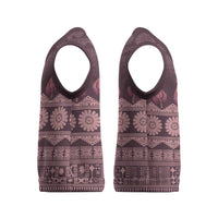 Bula Fiji Iri ni Meke Christmas Knitted V-Neck Vest Piqi Fijian Masi - Polynesian Pride