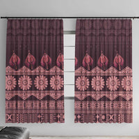 Bula Fiji Iri ni Meke Window Curtain Piqi Fijian Masi - Polynesian Pride
