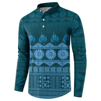 Bula Fiji Iri ni Meke Button Sweatshirt Karakarawa Fijian Masi - Polynesian Pride