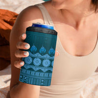 Bula Fiji Iri ni Meke 4 in 1 Can Cooler Tumbler Karakarawa Fijian Masi - Polynesian Pride