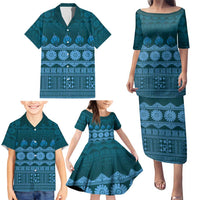 Bula Fiji Iri ni Meke Family Matching Puletasi and Hawaiian Shirt Karakarawa Fijian Masi - Polynesian Pride