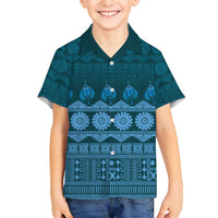 Bula Fiji Iri ni Meke Family Matching Puletasi and Hawaiian Shirt Karakarawa Fijian Masi - Polynesian Pride