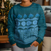 Bula Fiji Iri ni Meke Kid Ugly Christmas Sweater Karakarawa Fijian Masi - Polynesian Pride