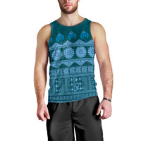Bula Fiji Iri ni Meke Men Tank Top Karakarawa Fijian Masi - Polynesian Pride