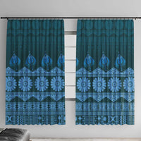 Bula Fiji Iri ni Meke Window Curtain Karakarawa Fijian Masi - Polynesian Pride