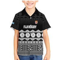 Fiji Tapa Rugby Custom Family Matching Mermaid Dress and Hawaiian Shirt Go Fijiana - Polynesian Pride