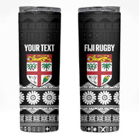Fiji Tapa Rugby Custom Skinny Tumbler Go Fijiana - Polynesian Pride