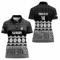 Fiji Tapa Rugby Custom Women Polo Shirt Go Fijiana - Polynesian Pride