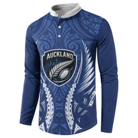 Auckland 2026 Rugby Custom Button Sweatshirt NZ Maori Silver Fern