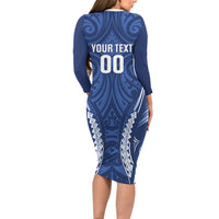 Auckland 2026 Rugby Custom Family Matching Long Sleeve Bodycon Dress and Hawaiian Shirt NZ Maori Silver Fern