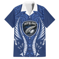 Auckland 2026 Rugby Custom Hawaiian Shirt NZ Maori Silver Fern LT14 Blue - Polynesian Pride